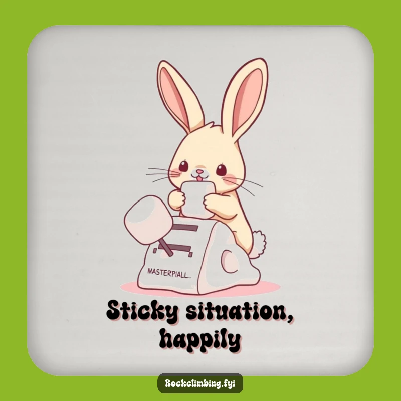 Funny Bunny Marshmallow Climb Coaster: Protect Surfaces Sweetly