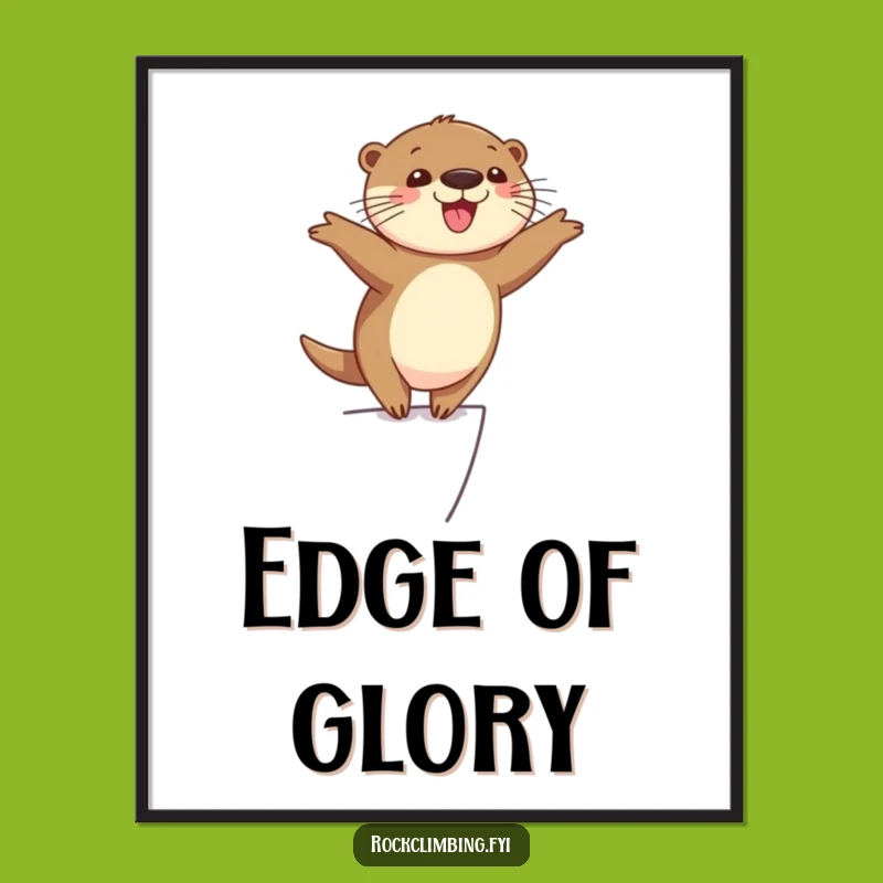 Funny Otter Balance Poster - Hilarious Wall Art for Wildlife Enthusiasts