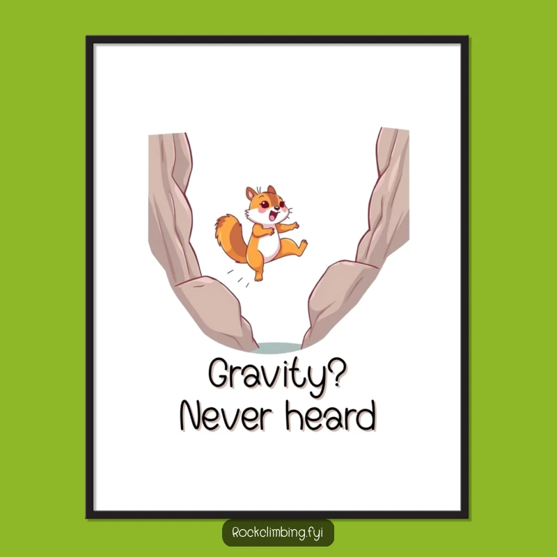 Funny Squirrel Leap Poster: Dynamic Action Art, Perfect Funny Gift