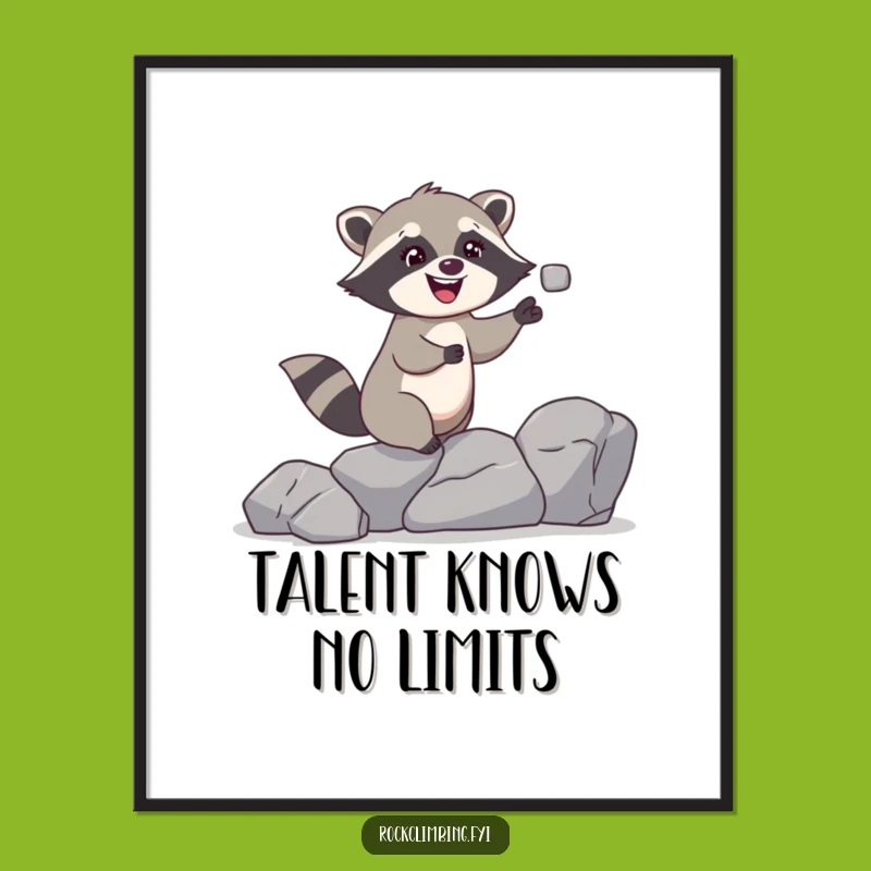 Funny Raccoon Juggling Poster: Hilarious Art for Playful Souls' Walls