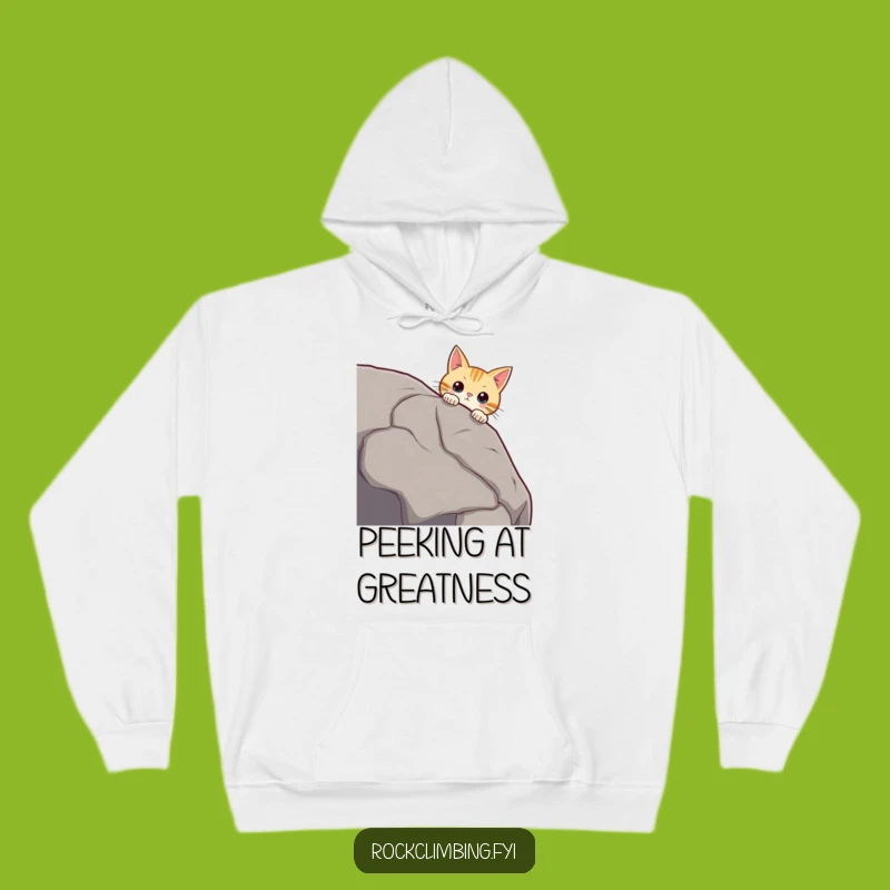 Funny Curious Cat Boulder Hoodie - Cozy and Hilarious Sweatshirt for Explorers