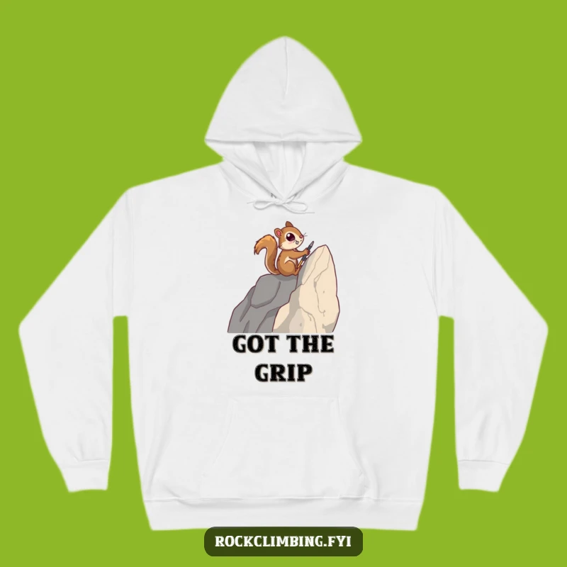 Cozy Funny Squirrel Rock Climber Hoodie: Warmth for the Ambitious - The Ultimate Funny Gift
