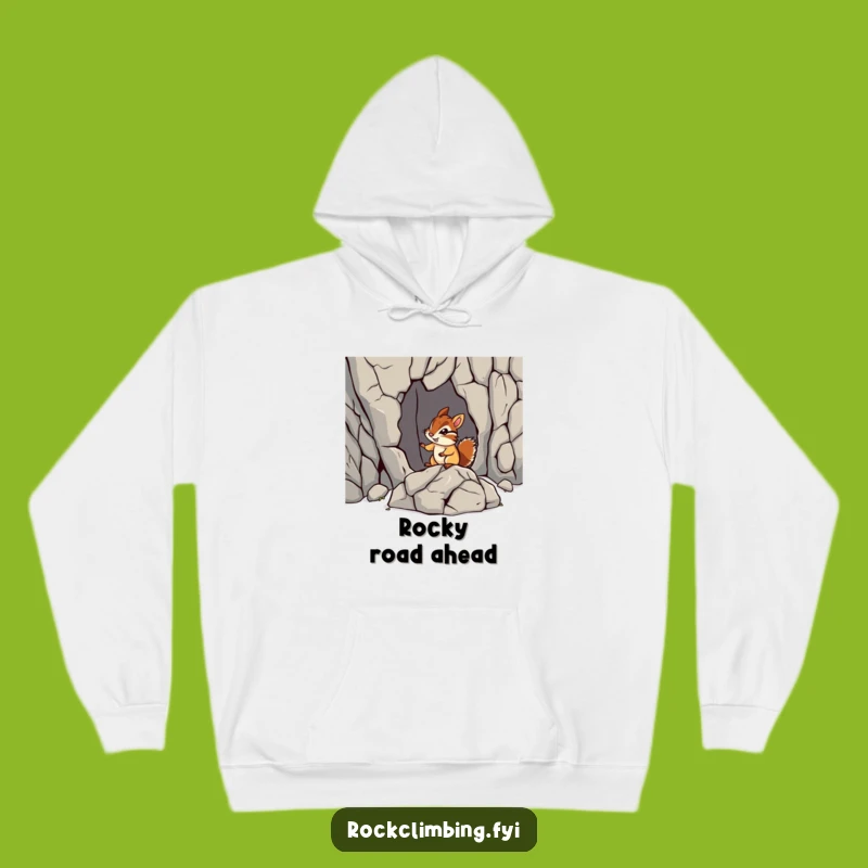 Funny Chipmunk Rock Hoodie: Cozy Up After Braving Heights, Warm and Witty Funny Gift