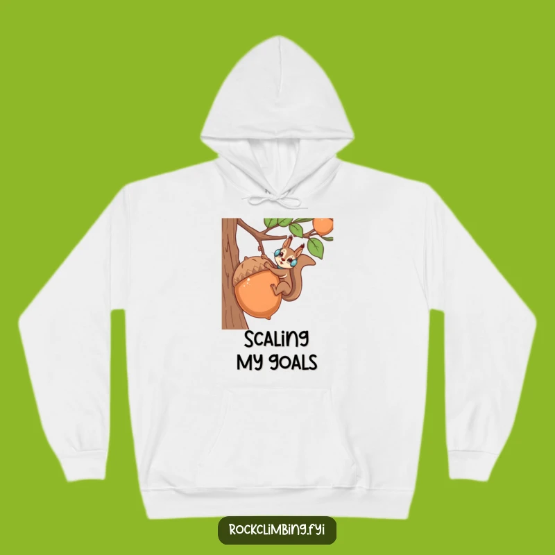 Funny Squirrel Climber Hoodie - Cozy Adventure & Acorn Dreams