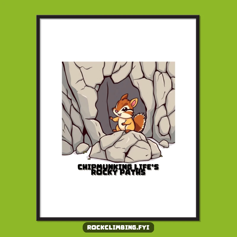 Funny Free Printable Chipmunk Wall Art: Hilarious Rock Adventure Downloadable Decor