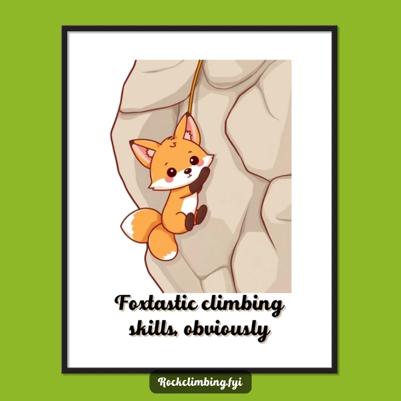 Fox Dangling Free Printable Wall Art - Funny Downloadable Decor