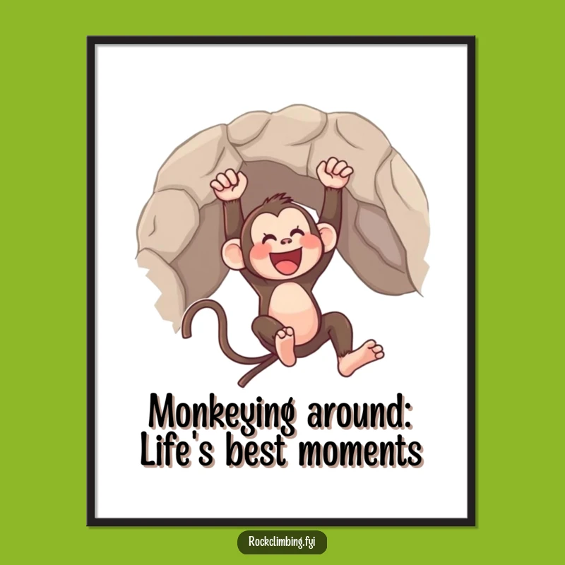 Free Printable Monkey Wall Art: Funny Swinging Primate Downloadable Decor for Joyful Spaces