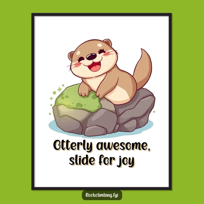 Free Printable Otter Wall Art: Funny Sliding Otter Downloadable Decor for Joyful Spaces