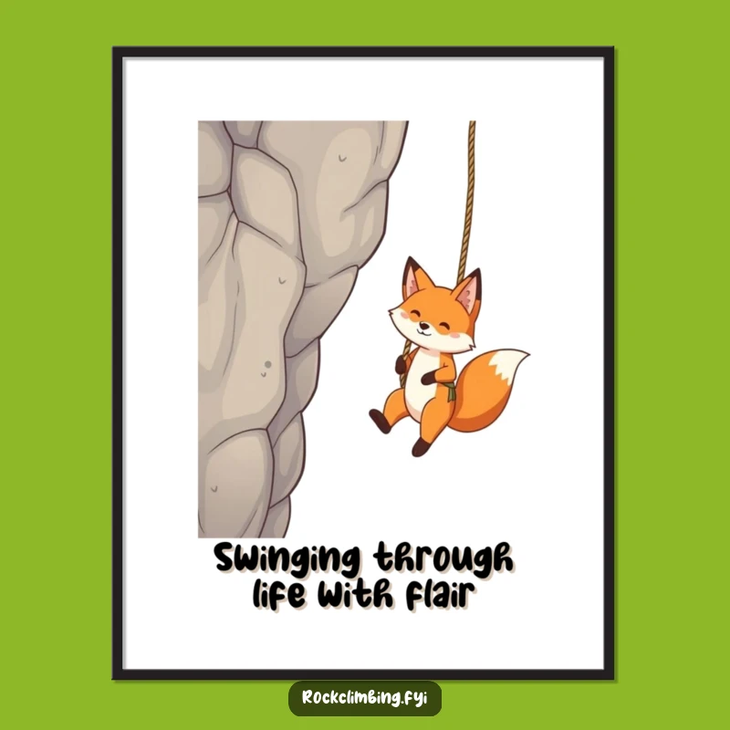Free Printable Fox Wall Art: Swinging Fun, Hilarious Downloadable Decor!