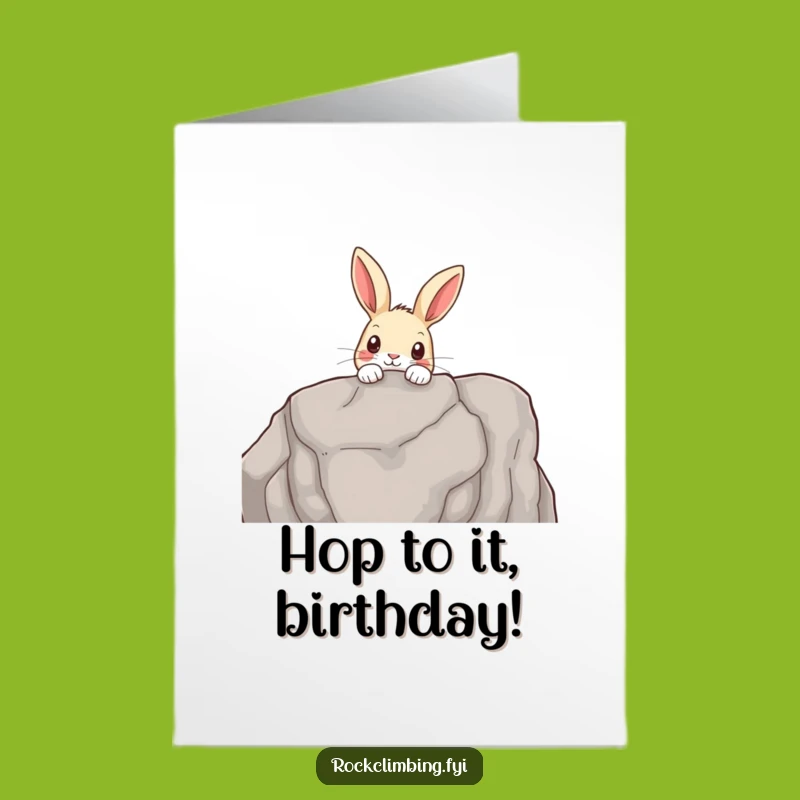 Free Printable Birthday Card: Curious Rabbit Surprise - Funny Downloadable