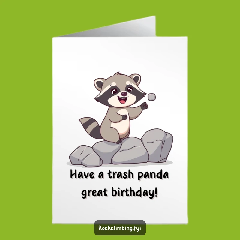 Free Printable Birthday Card: Giggling Raccoon Juggling Humor - Downloadable Gift