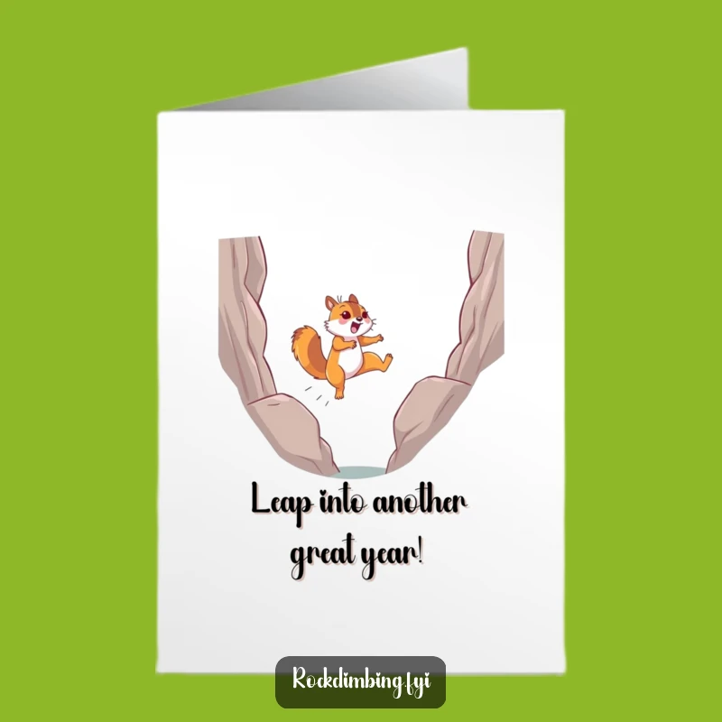 Free Printable Birthday Card: Squirrel Leap Funny Joyful Downloadable Gift