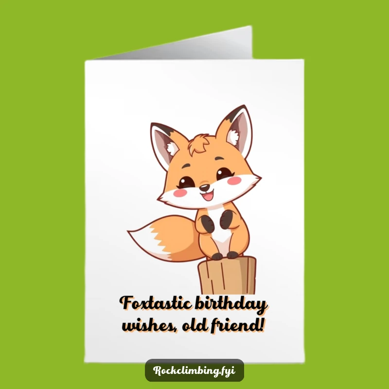 Free Printable Fox Birthday Card: Funny Toothy Grin DL Card - Awesome DIY Downloadable Gift
