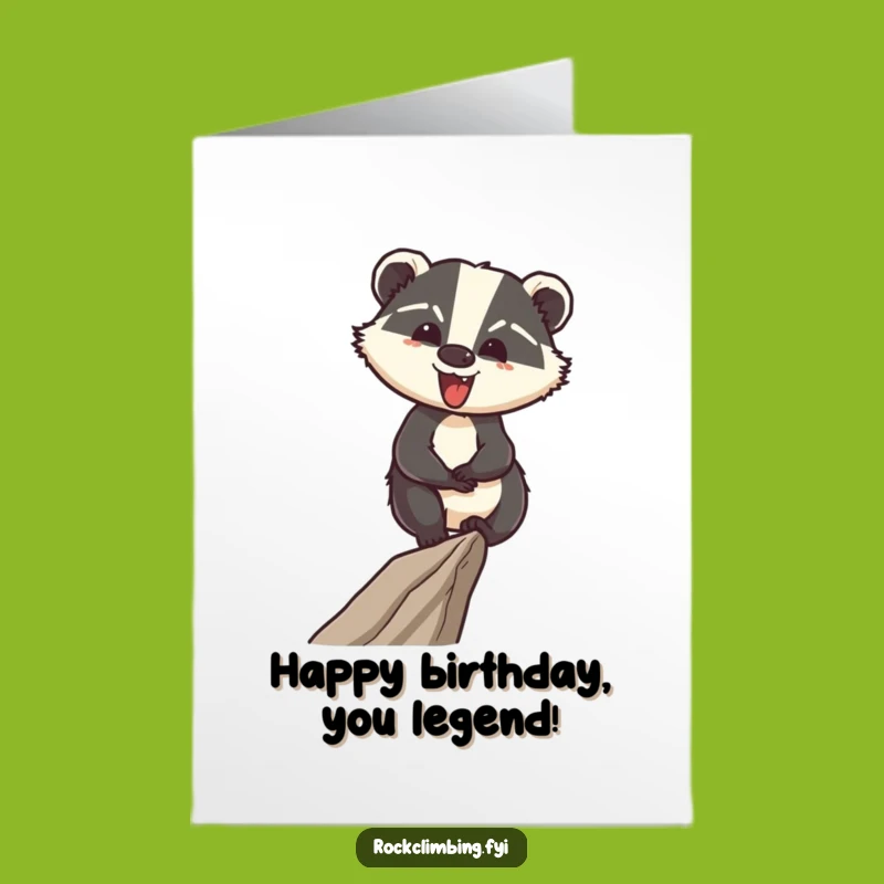 Adventurous Free Printable Birthday Card: Confident Badger - Fun Downloadable for Trailblazers & Celebrators