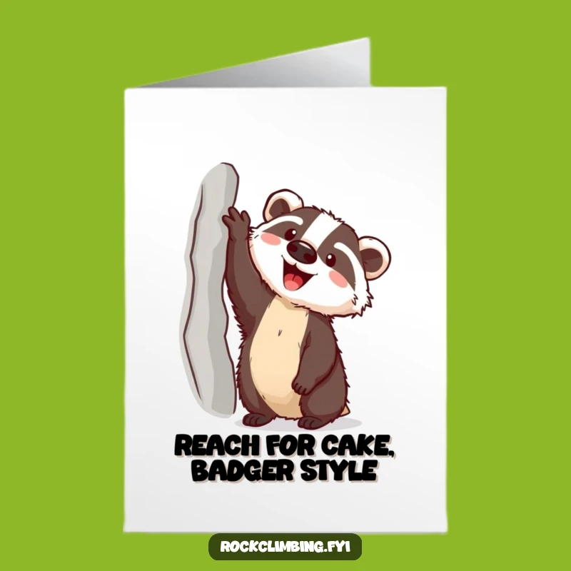 Funny Badger Birthday Card - Free Printable Adventurer Downloadable Gift