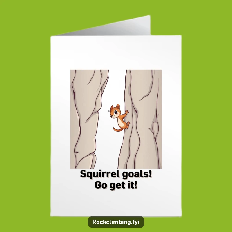 Free Printable Birthday Card: Funny Climbing Squirrel, Ultimate DIY Gift for Climbers