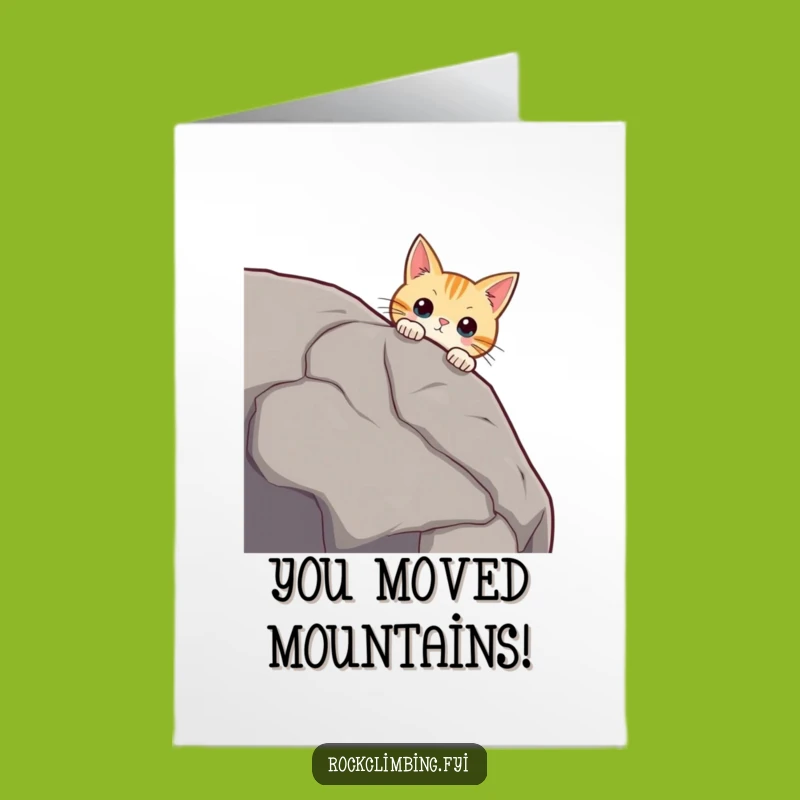 Free Printable Cat Boulder Congrats Card - Curious Downloadable Gift