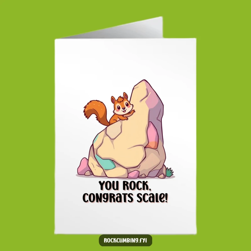 Free Printable Congrats Card: Giddy Squirrel, Funny Downloadable Achievement Gift