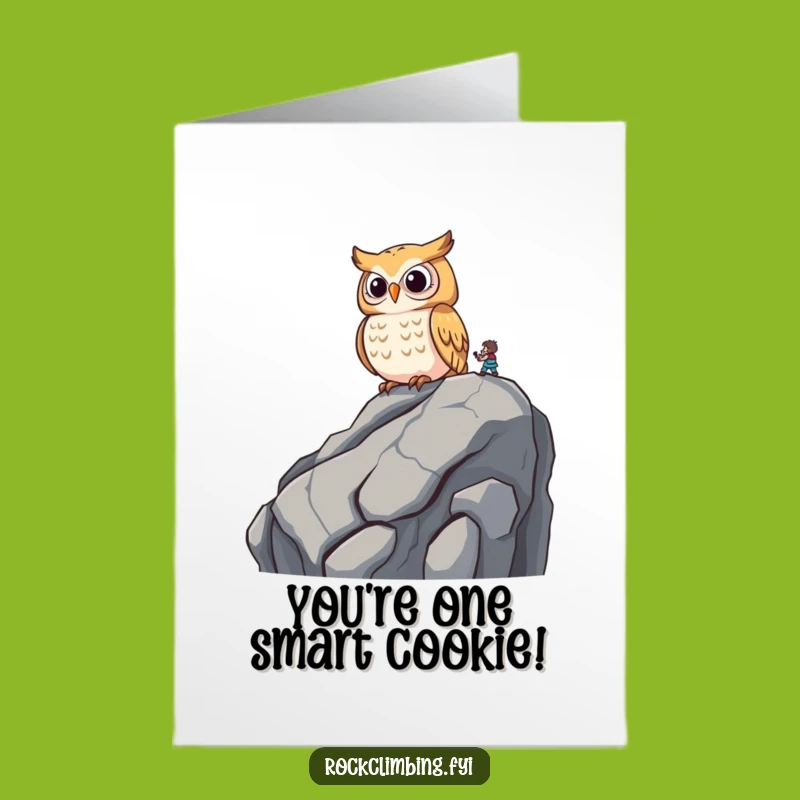 Free Printable Congratulations Card: Owl Climber Success Humor Downloadable