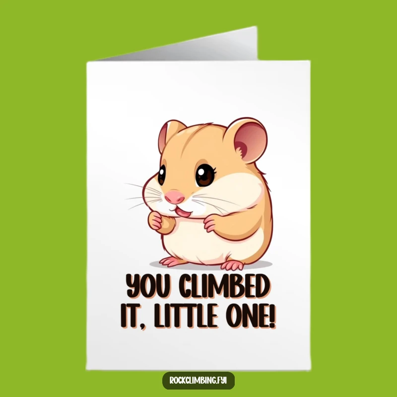 Free Printable Hamster Congratulations Card: Funny Downloadable Gift for Climbers
