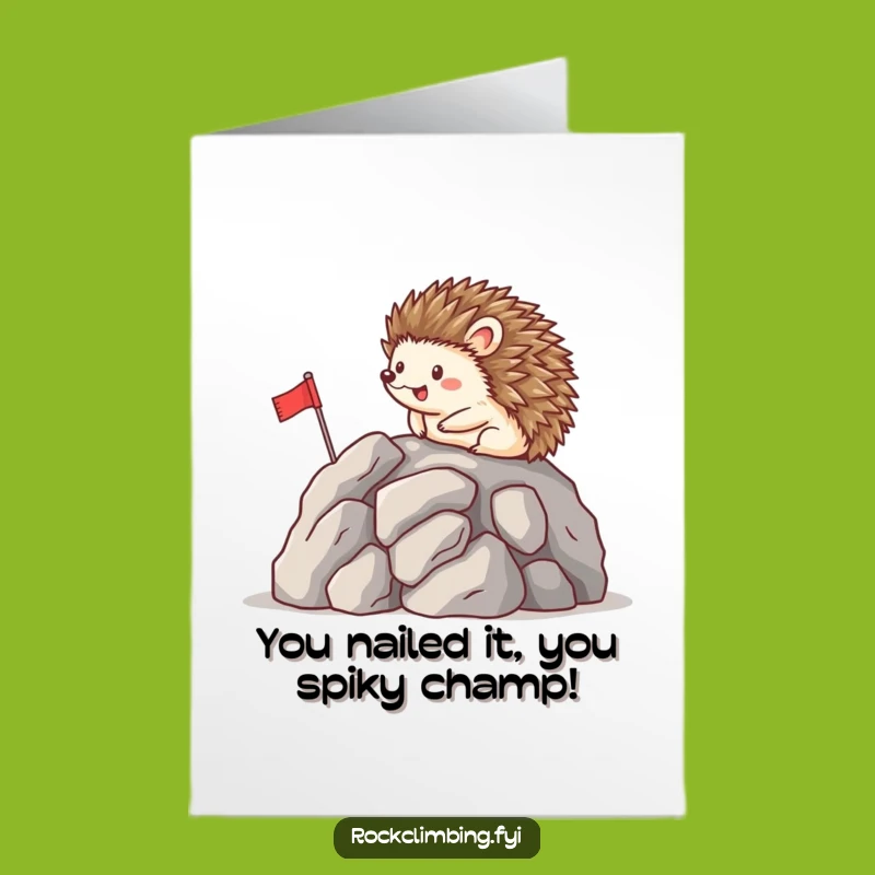 Free Printable Hedgehog Congrats Card - Hilarious Downloadable Achievement Gift