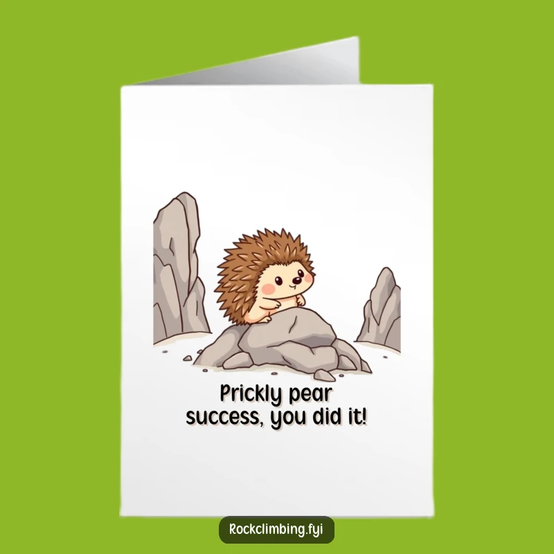 Free Printable Congrats Card: Brave Hedgehog's Bold Move - Downloadable Success!