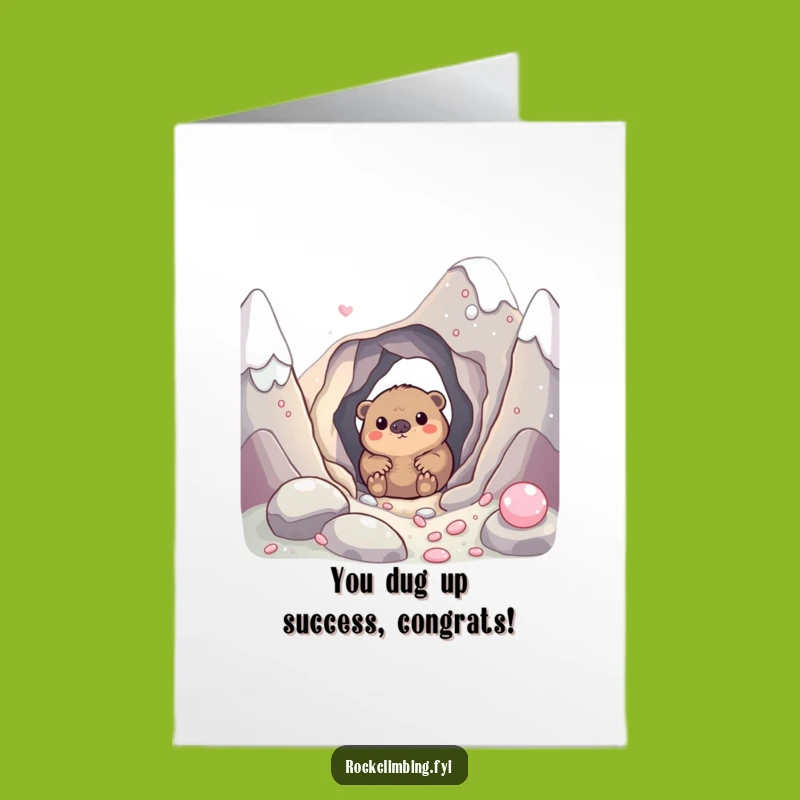 Mole Candy Mountain Congrats Card: Free Printable Sweet Success