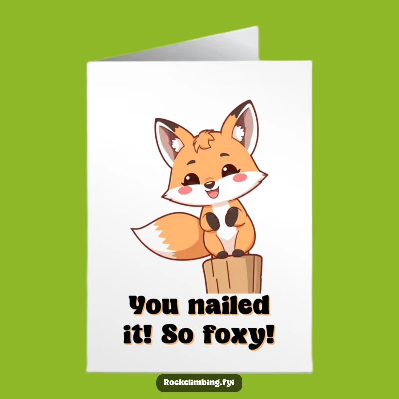 Free Printable Fox Congrats Card: Funny Grinning Fox - Perfect DIY Downloadable Gift for Any Occasion