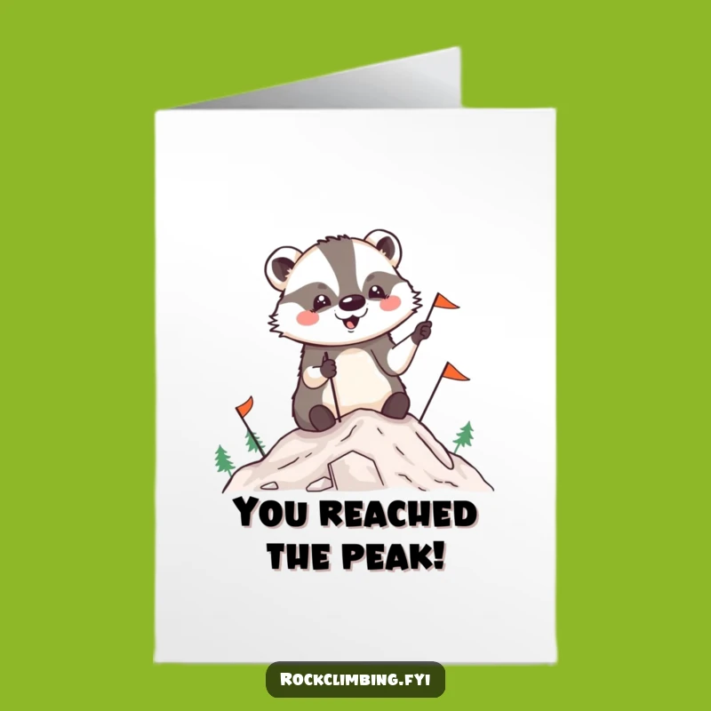 Free Printable Congrats Card: Badger's Peak Victory - Hilarious Gift