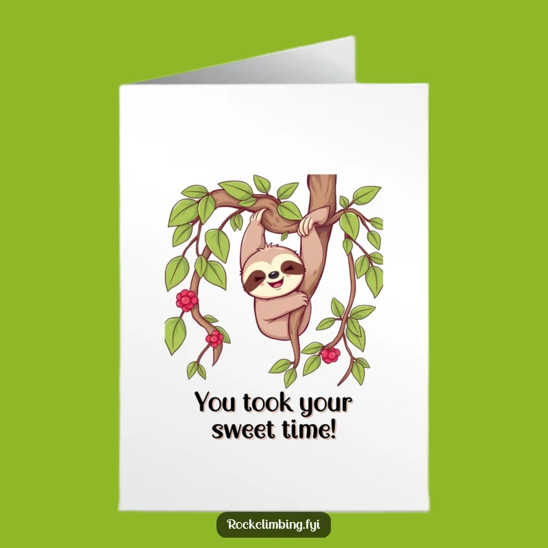 Free Printable Congrats Card: Sloth's Chill Achievement - Downloadable Gift!