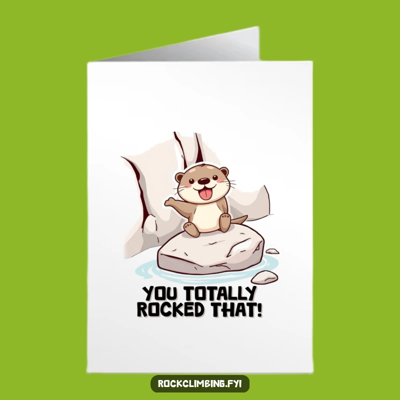 Free Printable Congrats Card: Joyful Otter's Smooth Ride - Downloadable Gift