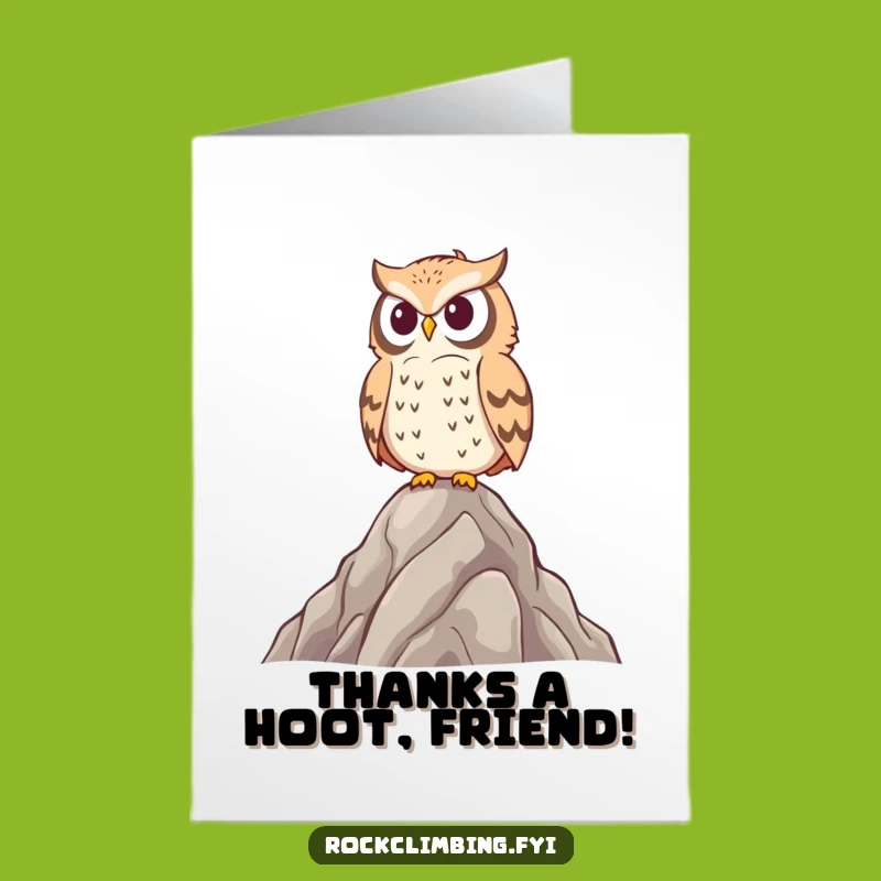 Free Printable Owl Thank You Card: Funny Downloadable Owl Gift