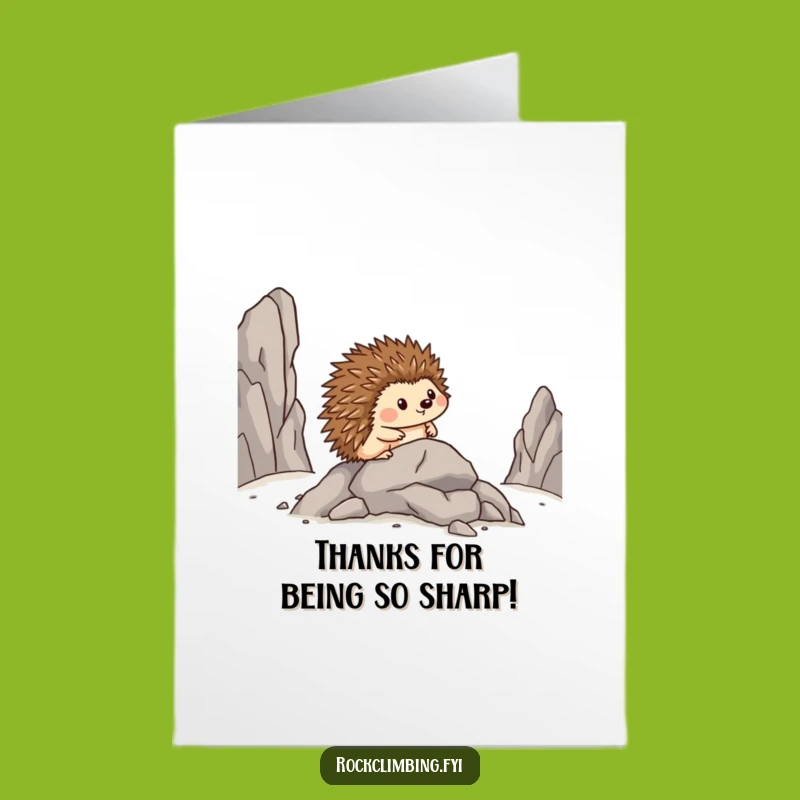 Free Printable Thank You Card: Pleased Hedgehog's Thanks - Downloadable Gratitude!