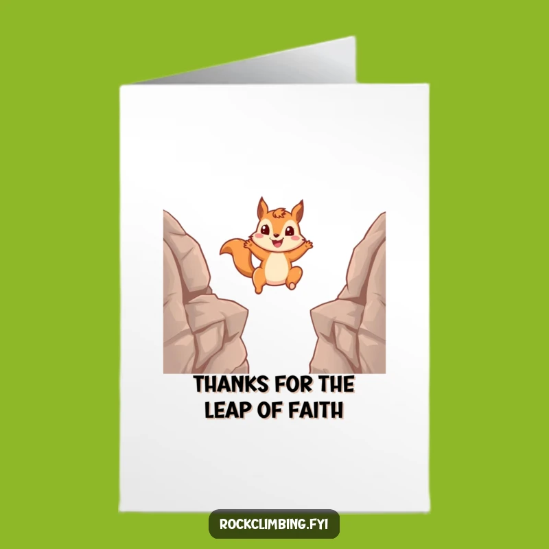 Free Printable Thank You Card: Squirrel's Leap of Gratitude - Funny Gift