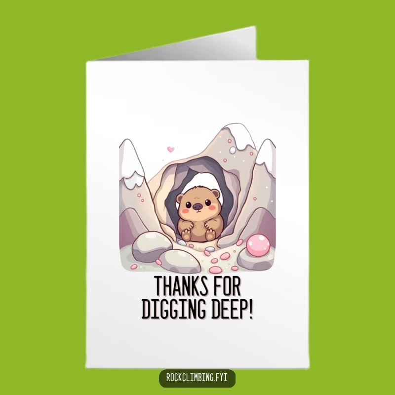 Mole Candy Mountain Thank You Card: Free Printable & Sweet