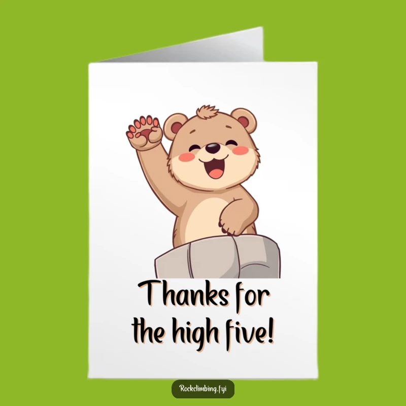 Free Printable Thank You Card: Bear Cub's Cheer, Heartfelt Gratitude Downloadable Gift