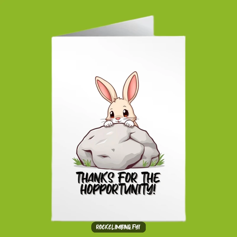 Free Printable Thank You Card: Curious Rabbit Boulder Funny Downloadable Gift