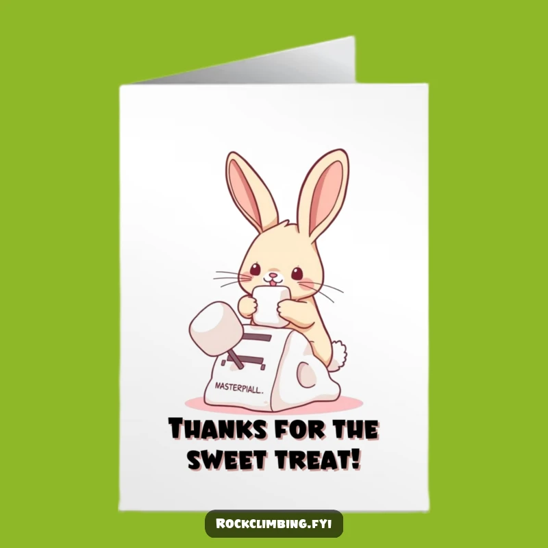 Free Printable Thank You Card: Bunny Marshmallow Climb - Downloadable Gratitude