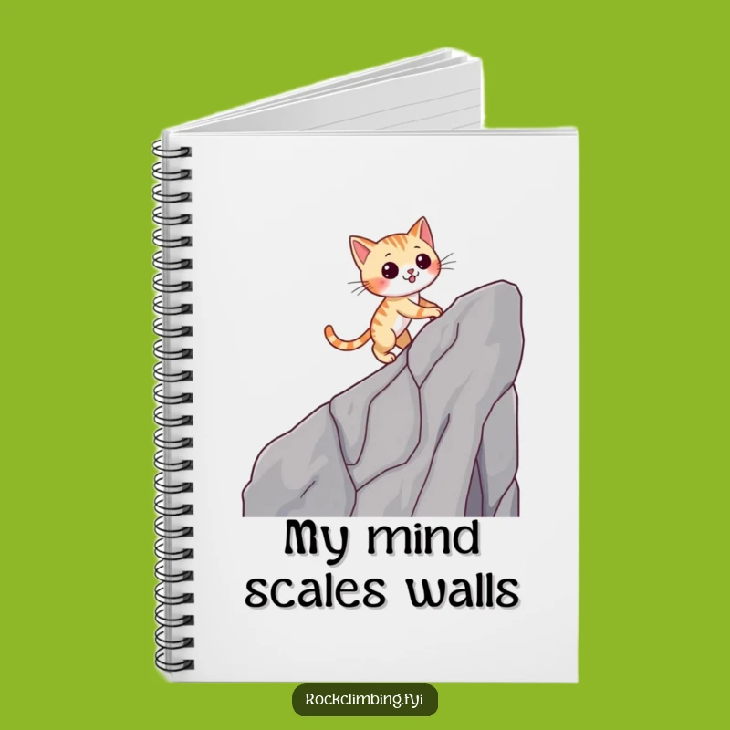 Funny Cat Cliff Climb Notebook: Jot Down Agile Ideas