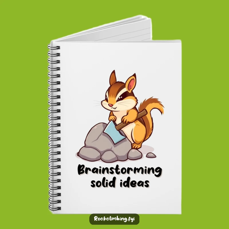 Funny Chipmunk Pickaxe Notebook - Plan Your Projects Hilariously
