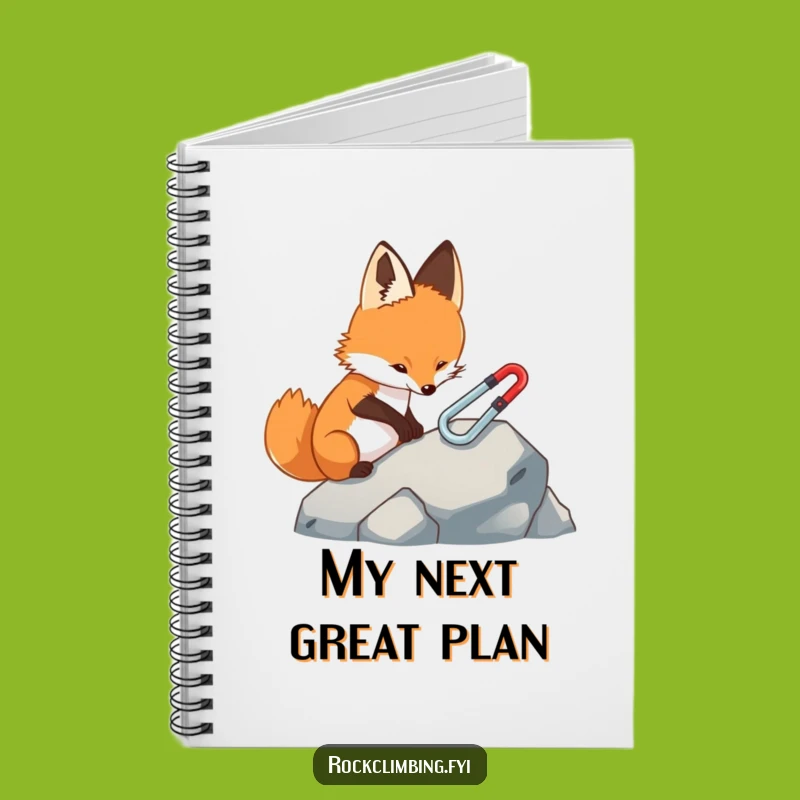 Funny Fox Climbing Prep Notebook: Hilarious Journal for Detailed Plans