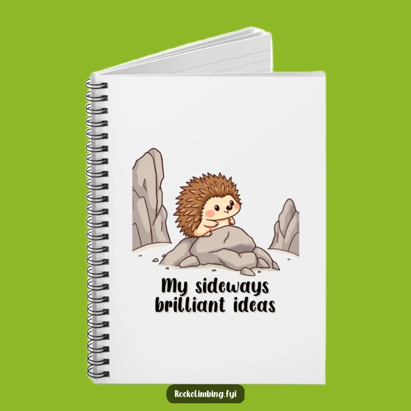 Funny Hedgehog Notebook: Brave Sideways Notes, Humorous Journal Gift