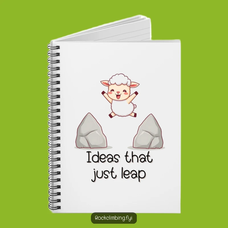 Funny Sheep Leaping Notebook: Joyful Thoughts, Humorous Journal Gift