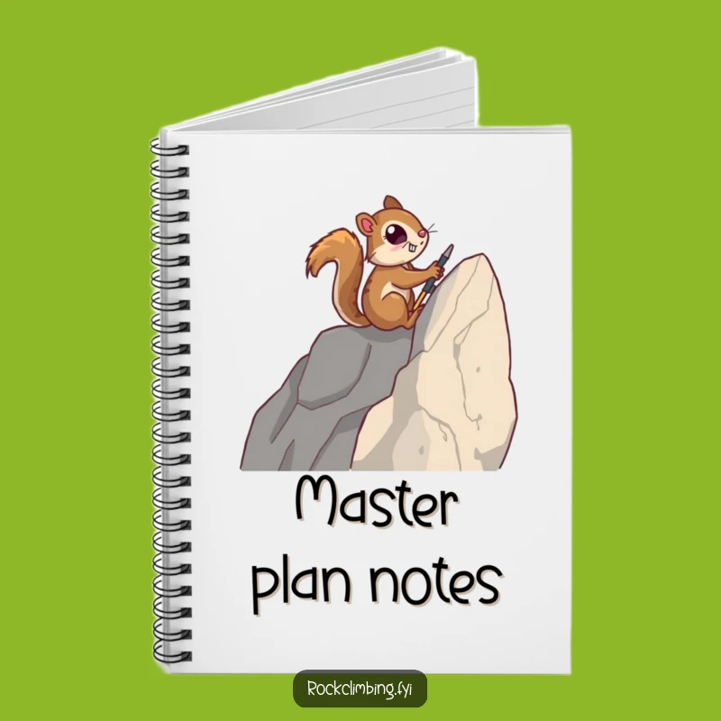 Funny Squirrel Rock Climber Notebook: Jot Down Your Goals - A Practical Funny Gift