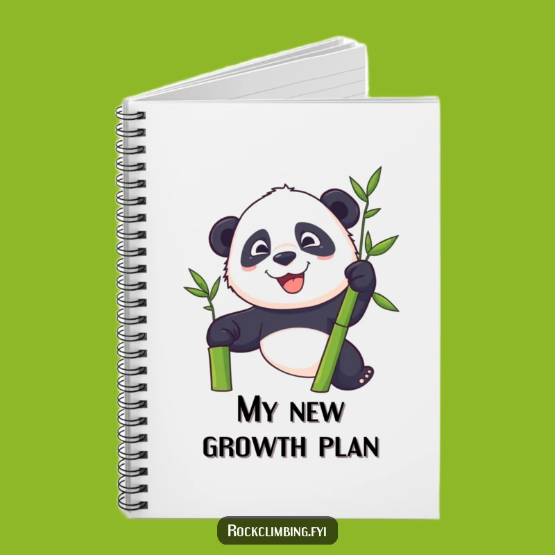 Funny Panda Climber Notebook - Jot Down Your Bamboo Goals