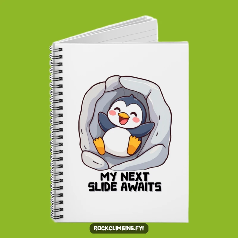 Funny Joyful Penguin Sliding Notebook - Jot Down Your Happiest Thoughts