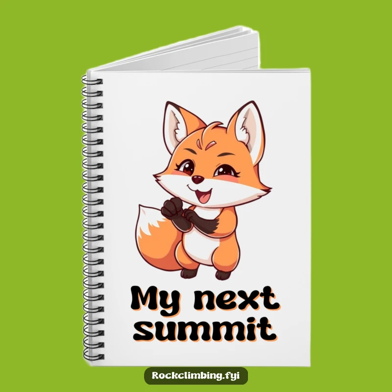 Funny Fox Climber Notebook - Hilarious Journal for Adventure Plans