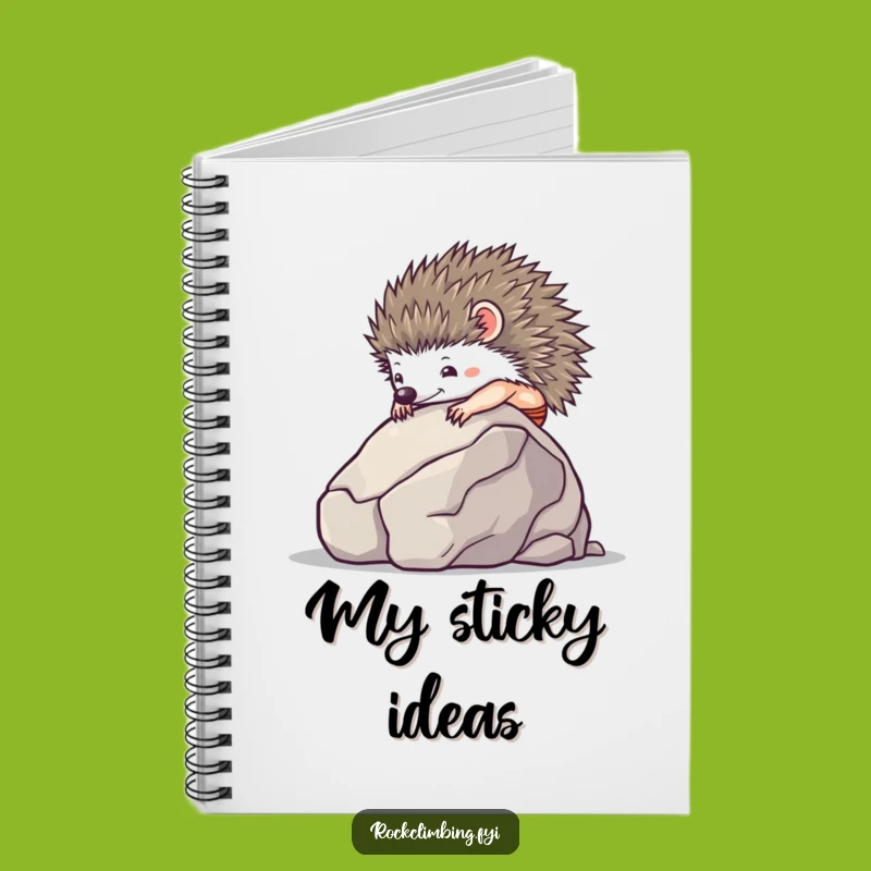 Funny Hedgehog Climber Notebook - Jot Down Your Sticky Notes