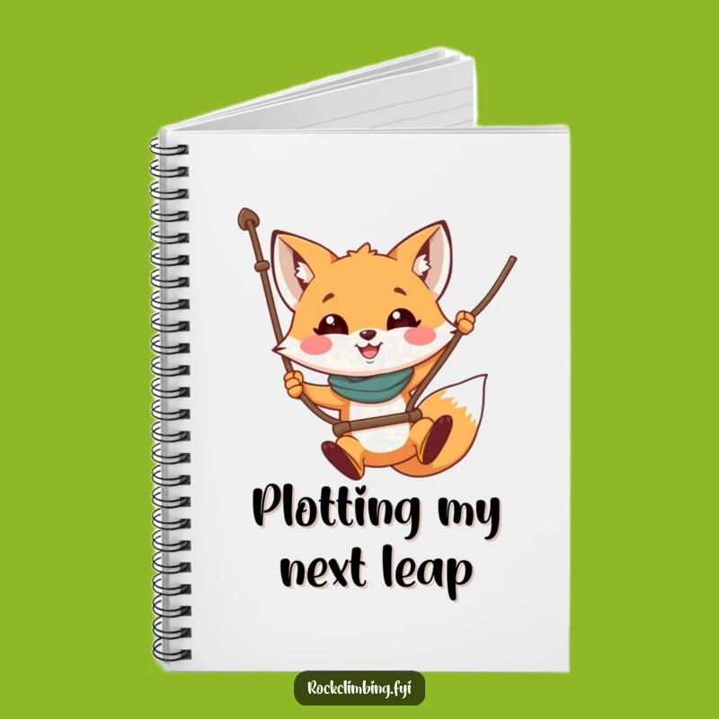 Funny Fox Rope Swing Notebook: Jot Down Adventures with a Smile