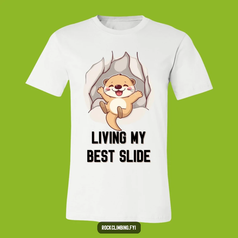 Funny Otter Sliding T-Shirt: Joyful Fun Tee, Perfect Playful Gift!